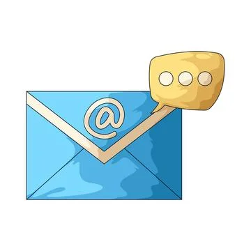 Email chat bubble illustration Stock Illustration