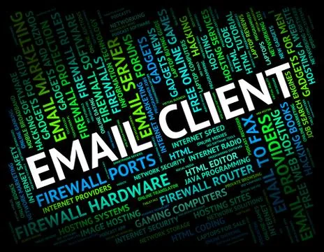 Email Client Represents Mailing Correspond And Buyer Ilustración de archivo