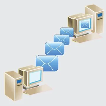 Email communication email communication by computer network Copyright: xZo... Stock Photos