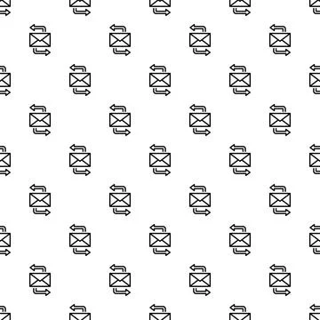 Email communication message sending receiving seamless pattern 스톡 일러스트