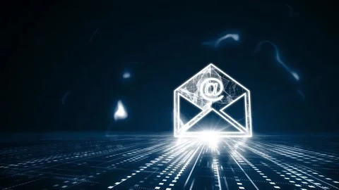 Email communication. Upgrade.Update software computer program. Stock Footage 143702892