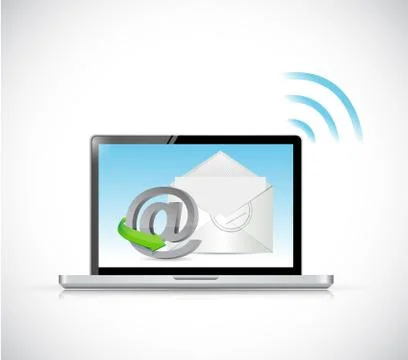 Email computer communication illustration Stock Illustration