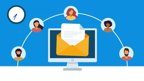 Email concept animation.people network connection. Stock Footage 227714672