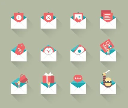Email concept icons. Illustrazione stock