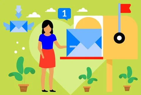Email Concept Illustration Vector Style Illustration Stock Illustration