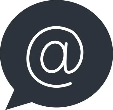 Email Contact, User Mention, Address Bubble Stock Illustration