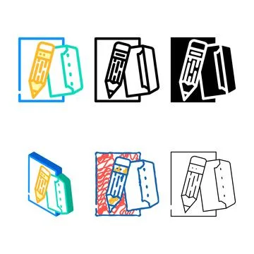 Email copywriting color icon vector diversity Stockillustratie