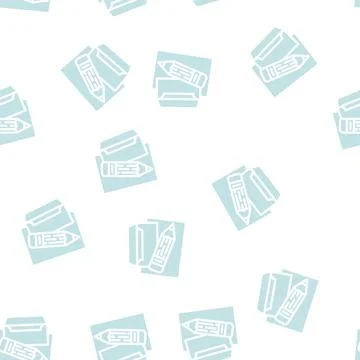 Email copywriting glyph vector seamless pattern Illustrazione stock