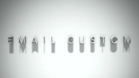 Email custom 3D title animation white text on a white background Stock Footage 299648037