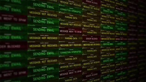 Email Data Transfer Database over Internet Connection - Modern Version Stock Footage 289477433