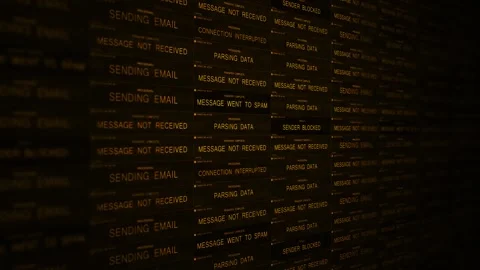 Email Data Transfer Database over Internet Connection - Retro Version 2 Stock Footage 289485793