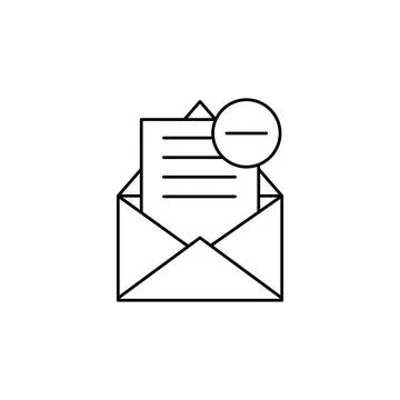 Email, delete, spam icon. Simple line, outline vector of information transfer Stock Illustration