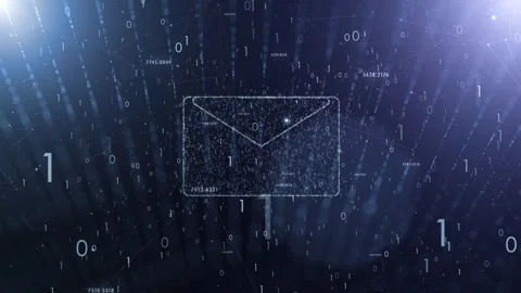 Email digital data network animation Stock Footage 324609012