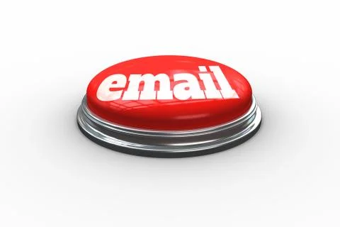 Email on digitally generated red push button Stock Illustration