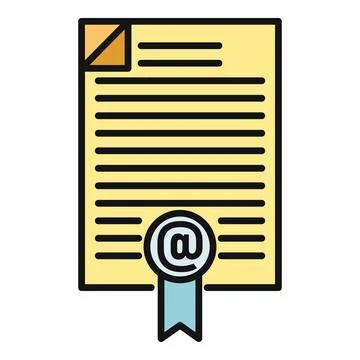 Email document icon showing verified digital message イラスト素材