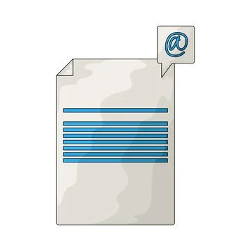 Email Document illustration Illustrazione stock