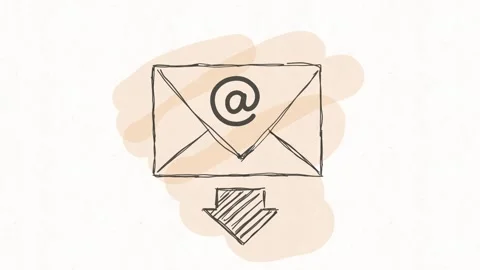 Email Download and Message Transfer Concept 스톡 동영상 342018405