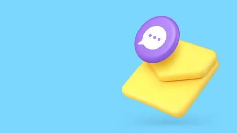 Email electronic mail message chatting inbox 3d icon banner copy space vect.. Stock Illustration