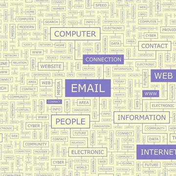 EMAIL EMAIL. Background concept wordcloud illustration. Print concept word... Stock Photos