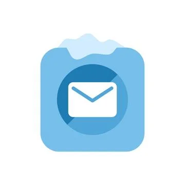 Email envelope digital communication message inbox app icon Stock Illustration
