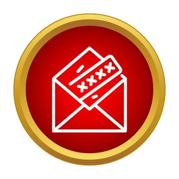 Email envelope holding a password or verification code Stockillustratie