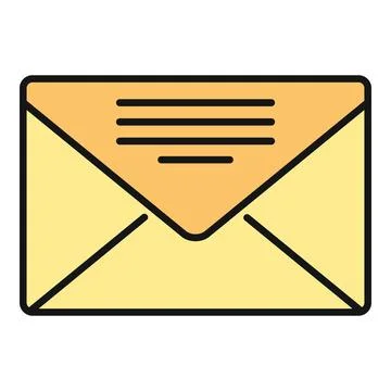 Email envelope icon communicating new message notification Stock Illustration