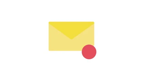 Email envelope icon featuring a plus sign, symbolizing the addition of new .. 库存影片 333102449