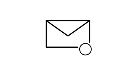 Email envelope icon featuring a plus sign, symbolizing the addition of new .. Stock Footage 333102495