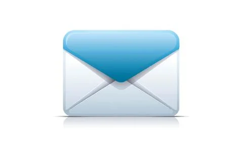 Email envelope icon flat vector illustration. Stock Illustration