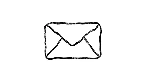 Email envelope icon in hand draw style. Motion graphics Stock Footage 150771011