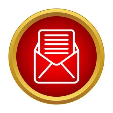 Email envelope icon sending communication message notification Illustrazione stock