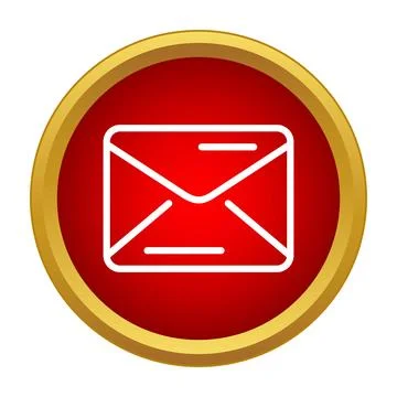 Email envelope icon showing digital mail communication Stock Illustration