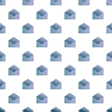 Email envelope icons form a seamless pattern on a white background Stock Illustration