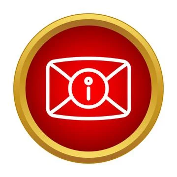 Email envelope with information icon button design Stock Illustration