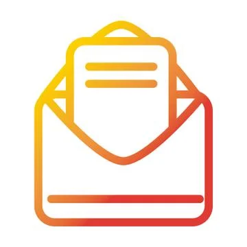 Email envelope letter internet web technology interface gradient style icon Stock Illustration