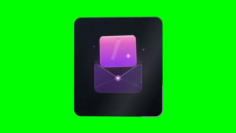 Email Envelope Mail Card With Green Screen Background. Stock Footage 346600943
