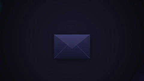 Email envelope opening and closing animation on dark background Stock Footage 346739518