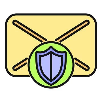 Email envelope with privacy shield protection security icon イラスト素材
