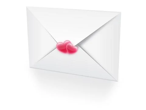 Email envelope sealed with heart Stock-Illustration