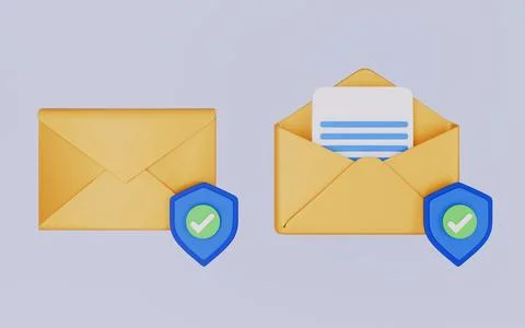 Email envelope security icons, Set of privacy, protection, defense and more Illustrazione stock