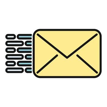 Email envelope sending receiving message notification icon Stock Illustration