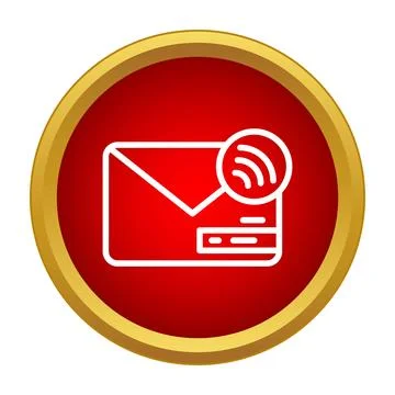 Email envelope sending wireless digital message over internet イラスト素材