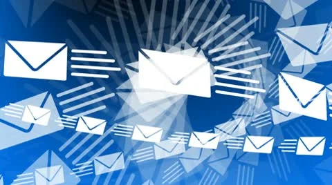 Email Envelopes Flying Animation | Stock Video | Pond5