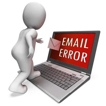 Email Fail Error Send Trouble 3d Rendering イラスト素材