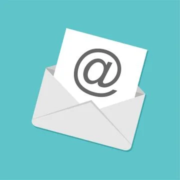 Email flat design. Email illustration. Stock Illustration