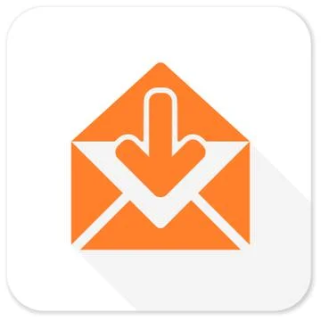 Email flat icon Stock Illustration