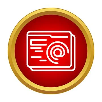 Email folder icon visualizing inbox message communication concept Stock Illustration