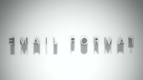 Email format 3D title animation white text on a white background Stock Footage 299758558