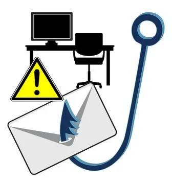 Email fraud in the workplace Stock Illustration