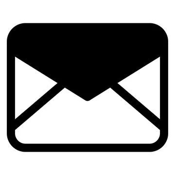 Email glyph icon vector illustration isolated on white background Stock Illustration